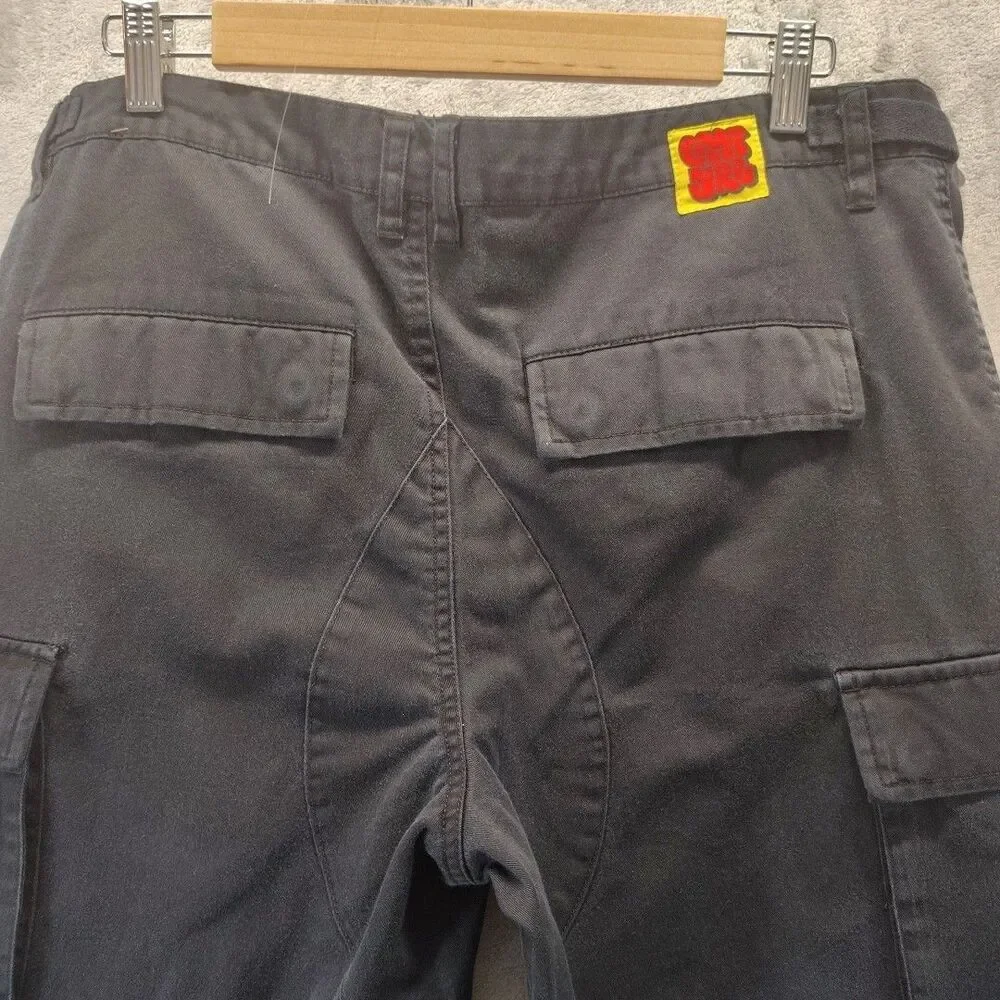 EMPYRE Pants Mens 32x28 Black Utility Pockets Adjustable Waist Workwear Cargo